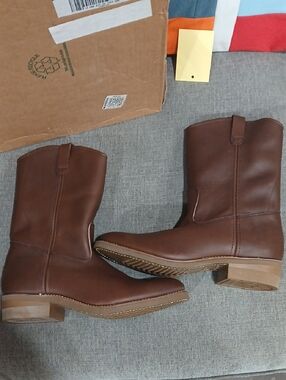 Sequoia Brown Leather Western Pull-On Boots